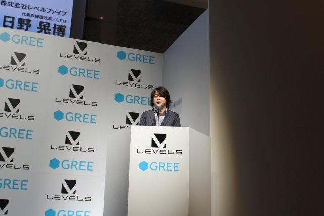 グリー×レベルファイブ、業務提携による共同記者発表会 ― 日野社長「しっかり作品が楽しめれば、それはゲーム業界」