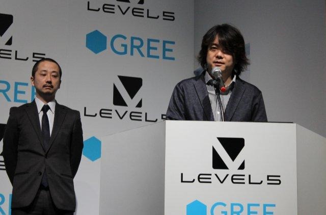 グリー×レベルファイブ、業務提携による共同記者発表会 ― 日野社長「しっかり作品が楽しめれば、それはゲーム業界」