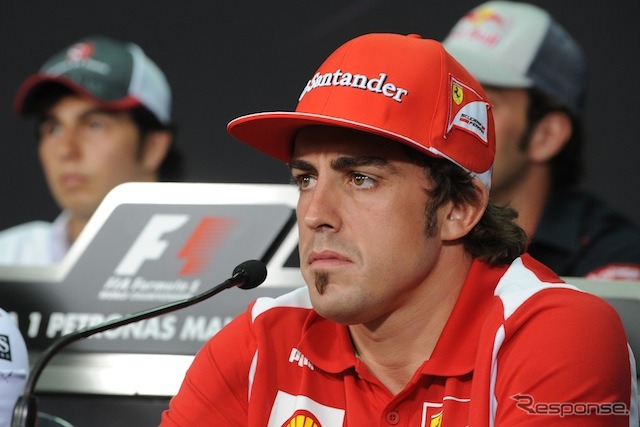 アロンソ（フェラーリ。F1マレーシアGP）
