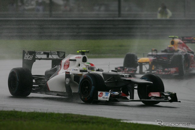 ペレス(ザウバー。3月25日、F1マレーシアGP決勝)