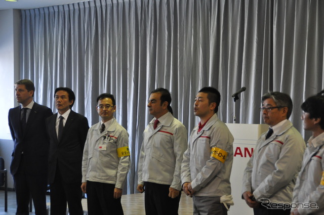 日産いわき工場　ゴーン社長視察