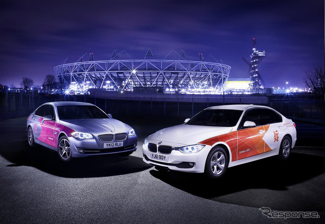 BMWのロンドン五輪公式車両、5シリーズと3シリーズ