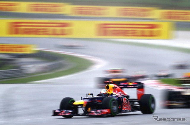 ベッテル（レッドブル。3月25日、F1マレーシアGP）