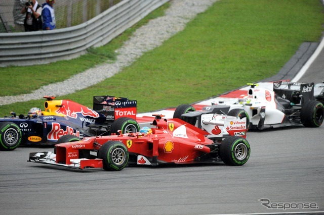 アロンソ（フェラーリ。3月25日、F1マレーシアGP）