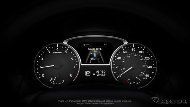 アドバンスド・ドライブアシスト・ディスプレイが組み込まれる新型日産アルティマのメーター