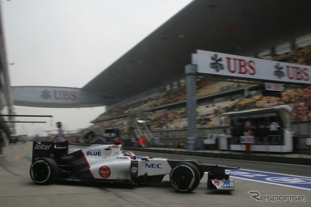 小林可夢偉(ザウバー。4月14日、F1中国GP予選)
