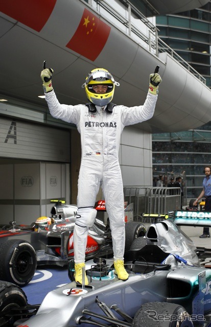 ロズベルグ（メルセデスAMG。4月15日、F1中国GP決勝）