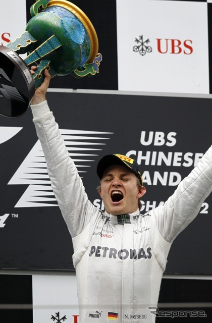 ロズベルグ（メルセデスAMG。4月15日、F1中国GP決勝）