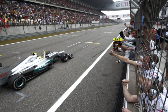 ロズベルグ（メルセデスAMG。4月15日、F1中国GP決勝）