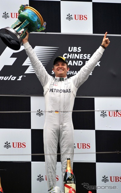 ロズベルグ(メルセデスAMG。4月15日、F1中国GP)