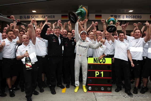 ロズベルグ(メルセデスAMG。4月15日、F1中国GP)