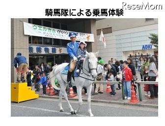 騎馬隊におよる乗馬体験(昨年の様子)