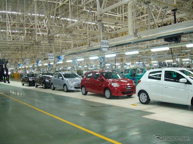 三菱 ミラージュ 生産現場をチェック!?…タイ新工場