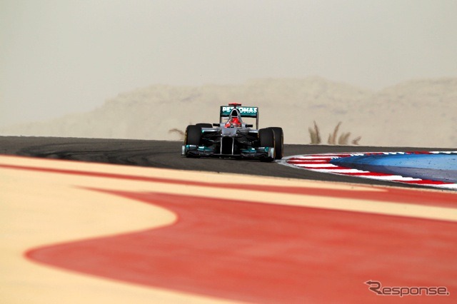 シューマッハ（メルセデスAMG。4月20日、F1バーレーンGP）