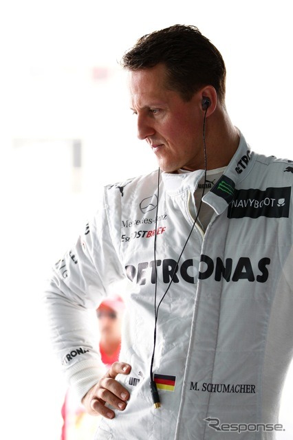 シューマッハ（メルセデスAMG。4月20日、F1バーレーンGP）