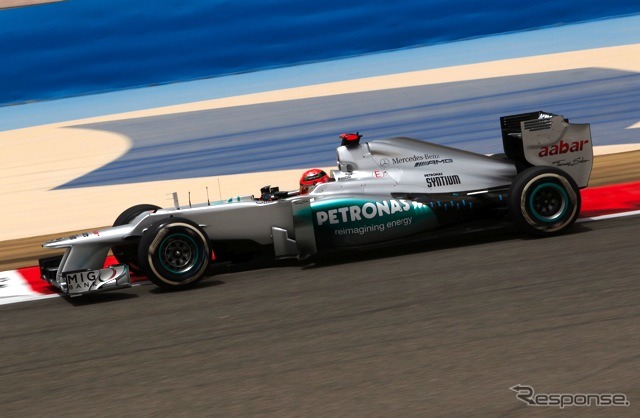 シューマッハ（メルセデスAMG。4月20日、F1バーレーンGP）