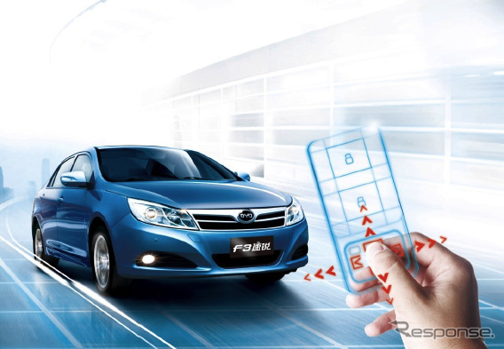中国BYDオートの「リモコンカー」の動作イメージ