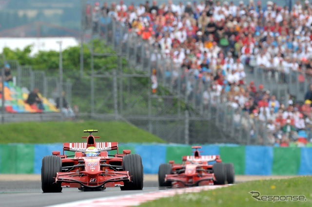 2008年F1フランスGP。優勝はライコネン（フェラーリ）