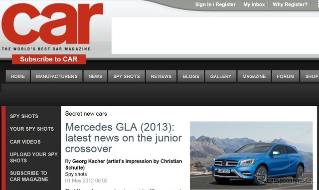 新型Aクラス派生SUVの車名はGLAと伝えた英『car』