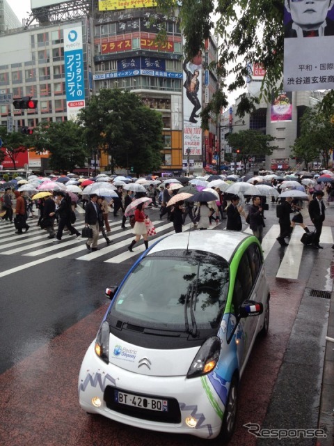 シトロエン C-ZERO 渋谷にて