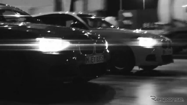 2台のBMW M135iがランデブー走行(動画キャプチャー)