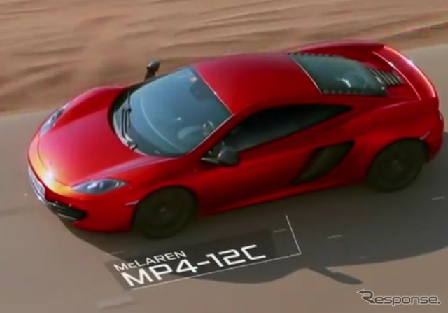 中東の砂漠地帯を駆け抜けるマクラーレン MP4-12C