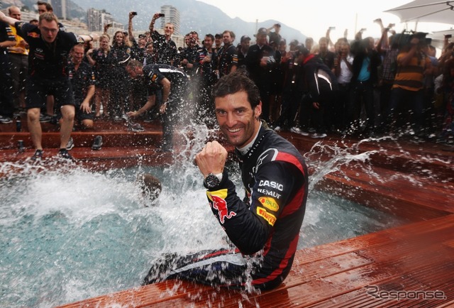 【F1 モナコGP】優勝ウェーバー「雨の予報に決断を迫られた」