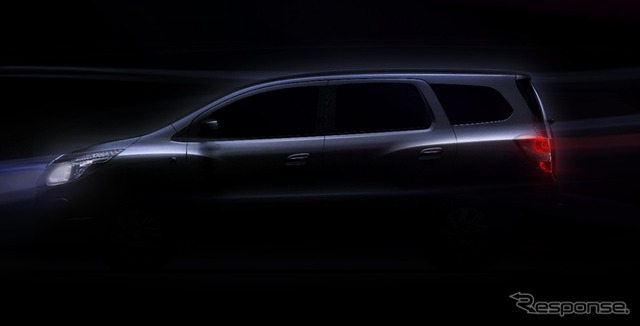 GMがインドネシアで生産する新型MPV、シボレー スピンの予告画像