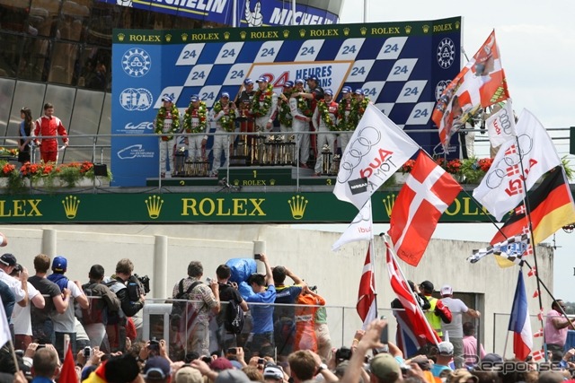【ルマン24時間 2012】最後の試練を乗り越えて1・2・3フィニッシュを果たしたアウディ