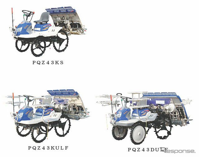 井関農機、田植機「さなえ」PQZ3シリーズ