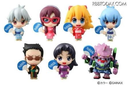「ぷちえう゛ぁ オリジナル フィギュア ストラップ」(全7種類)。(C)カラー(C)GAINAX