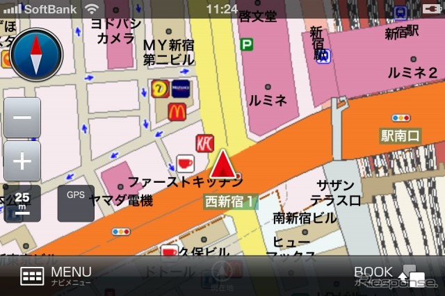 キャンバスマップル マップルナビS 見やすくわかりやすい地図