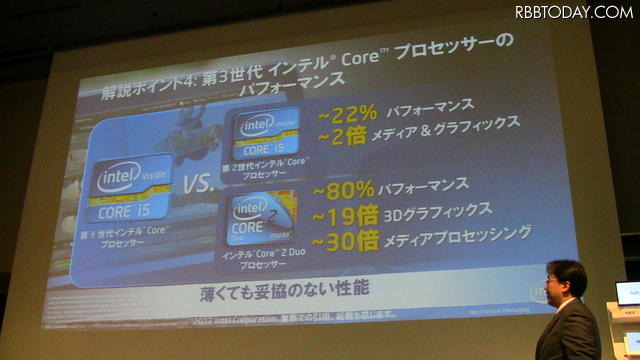 第3世代インテルCoreプロセッサーと旧世代プロセッサーとの比較