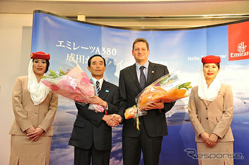 エミレーツ航空、ドバイ-成田線でエアバスA380の運航開始
