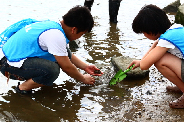 阪神高速11号池田線・東海道線の橋梁ちかくの淀川に生息する生き物を確認