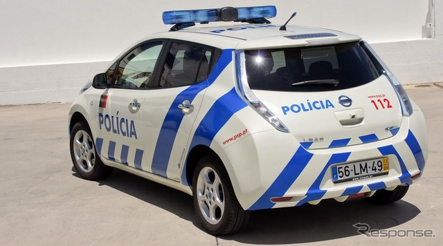 ポルトガルの公共治安警察に配備された日産リーフのポリスカー