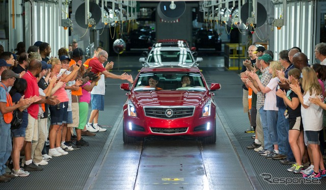 26日、米国ミシガン州のランシング・グランドリバー工場で生産が開始されたキャデラックATS