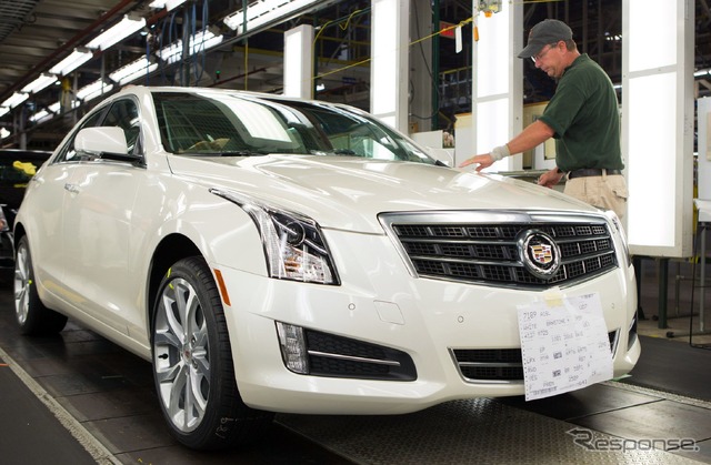 26日、米国ミシガン州のランシング・グランドリバー工場で生産が開始されたキャデラックATS
