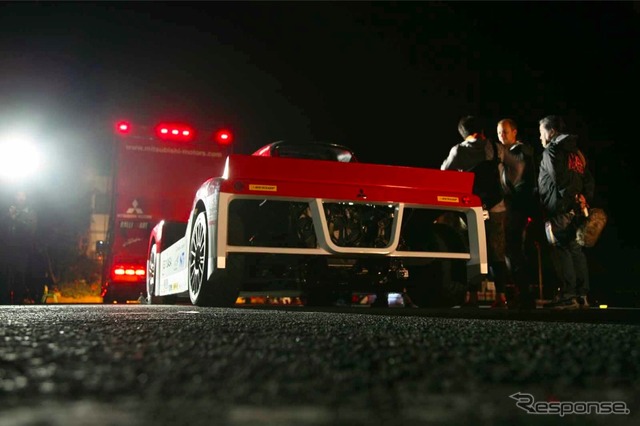 三菱 パイクスピーク参戦車両 開発のようす