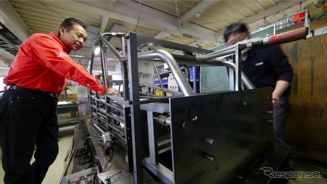三菱 パイクスピーク参戦車両 開発のようす