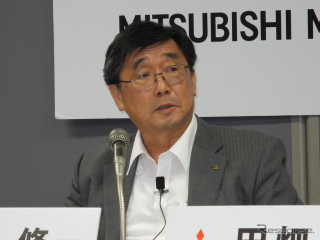 三菱自動車2012年度第1四半期業績会見　青砥修一常務