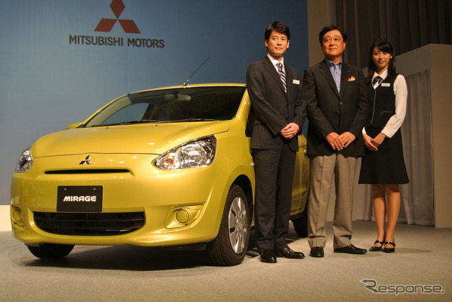 三菱自動車 新型ミラージュ発表会