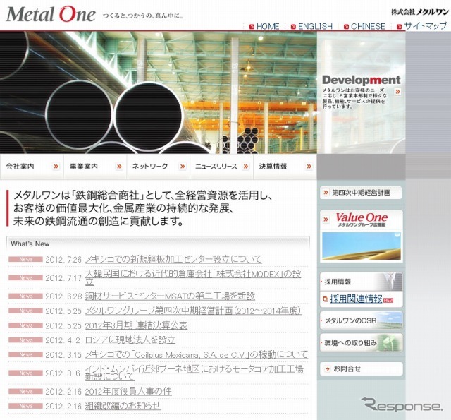 メタルワン webサイト