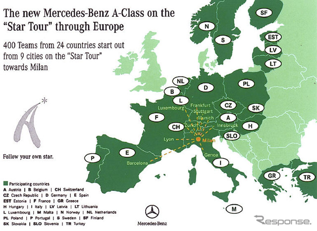 新型メルセデスベンツ Aクラス、欧州ツアーがゴール