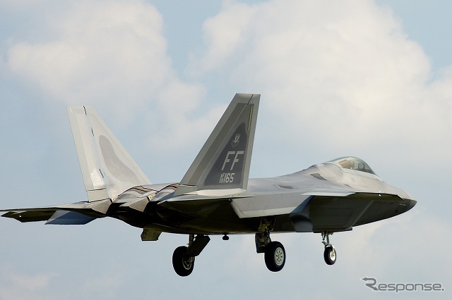 横田基地では3回目の展示となる『F-22ラプター』戦闘機