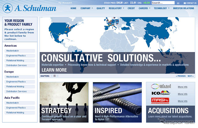 A.Schulman社（webサイト）