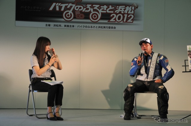 二輪ジャーナリストのKAZU中西さんの安全運転啓発トークショー