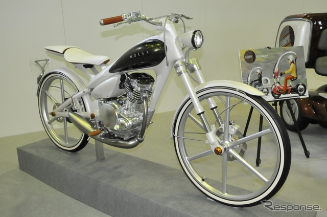 ヤマハ Y125 もえぎ(MOEGI)。125ccエンジンを搭載し、自転車のような気軽さを実現したコンセプトモデル