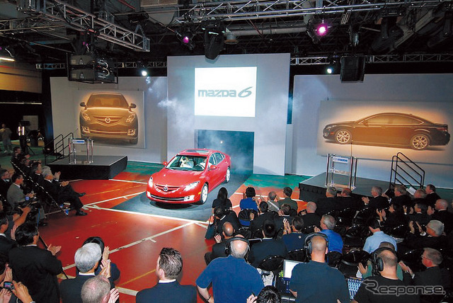 2008年7月、AAIで北米向け仙台Mazda 6の生産を開始したときのセレモニー