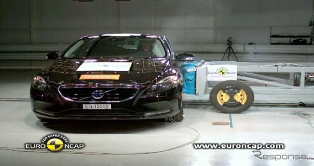 ユーロNCAPの新型ボルボV40の衝突安全テスト
